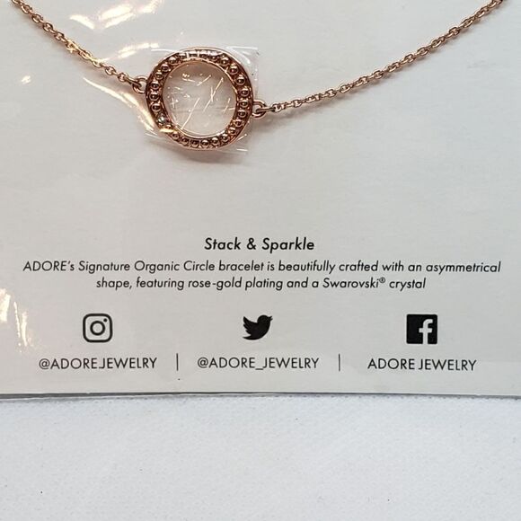 ADORE Stack & Sparkle Rose Gold Plated Bracelet - Picture 2 of 5